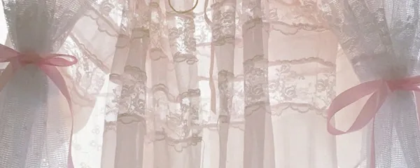 Romantic banner: coquette vintage ballerina: cream lace, blush bows, pearls, swan lake