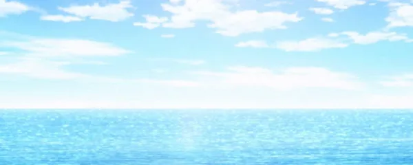 Ocean banner: bright summer ocean: turquoise water, straw hat, seashells in her pockets, carefree