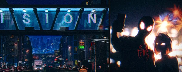 Miles Morales banner: spray paint and basslines