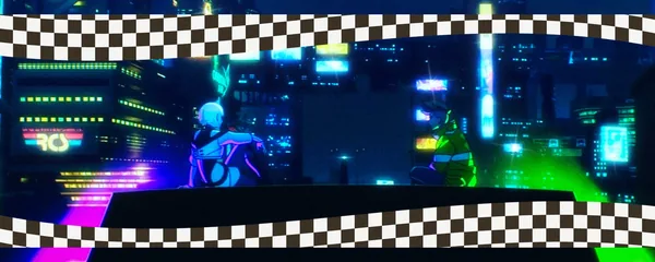 Y2K banner: y2k chrome sparkle